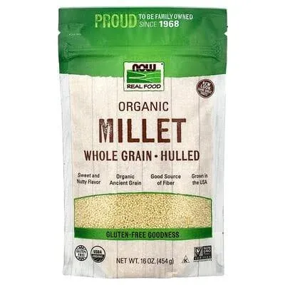Now Foods organic millet packaging