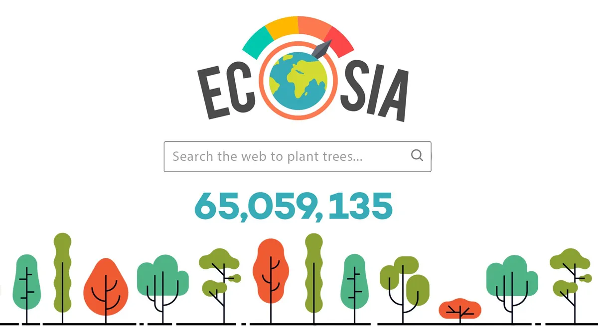 Ecosia search engine interface